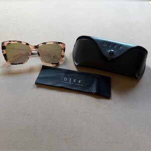 Diff Eyewear Pink Tortoise Sunglasses